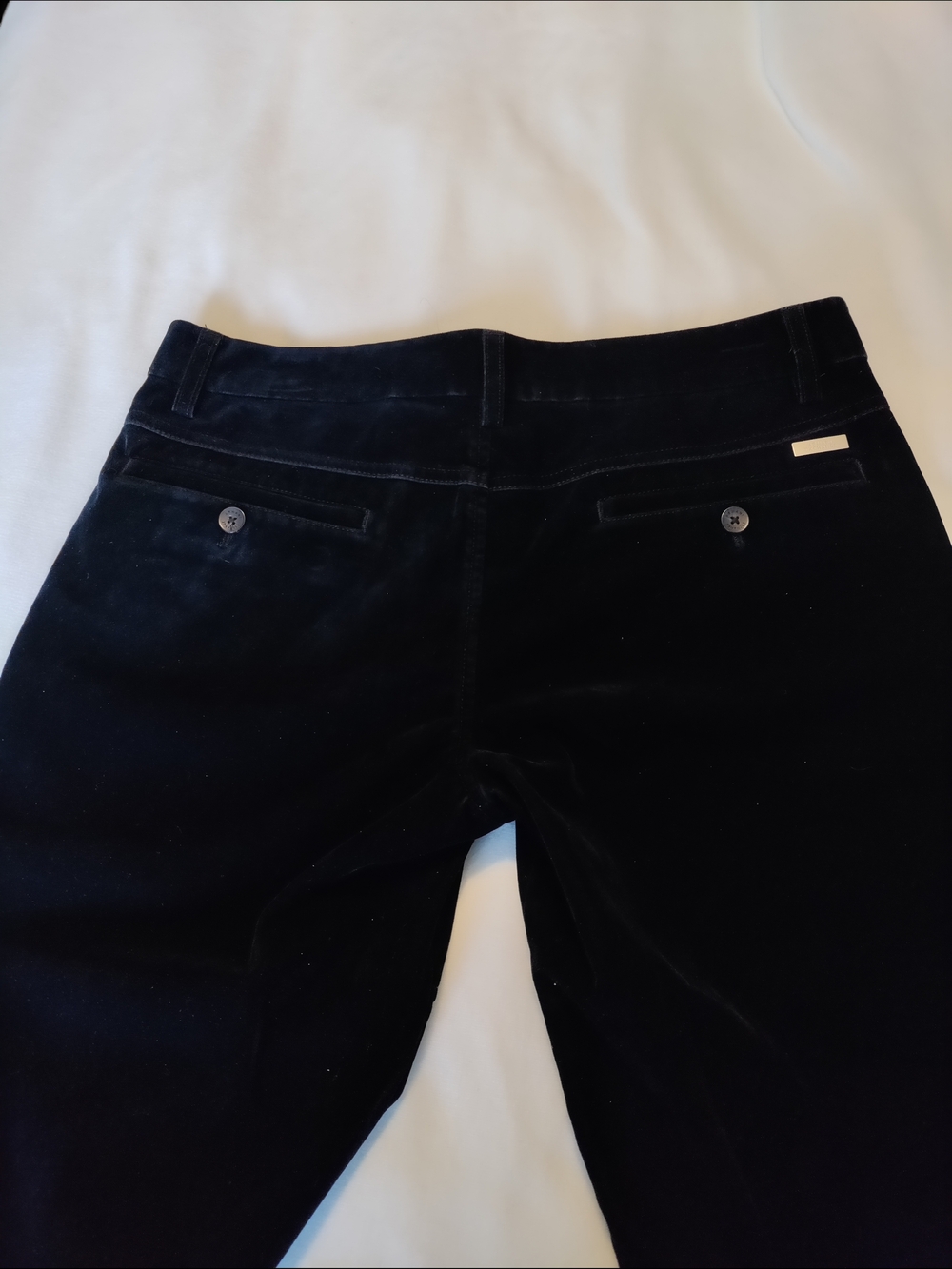 Armani Exchange Men's Black Velvet Straight-Leg Pants - Picture 2 of 9